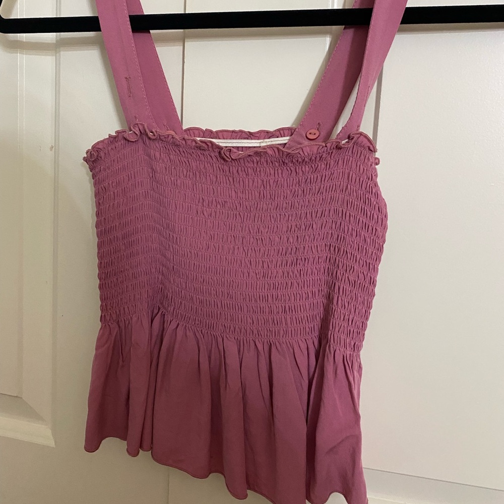 garage pink crop shirt
